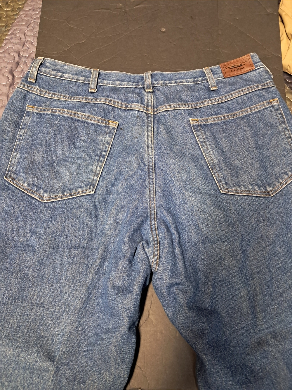 LL Bean Classic Blue Men’s Lined Jeans - Casual Denim 38x30